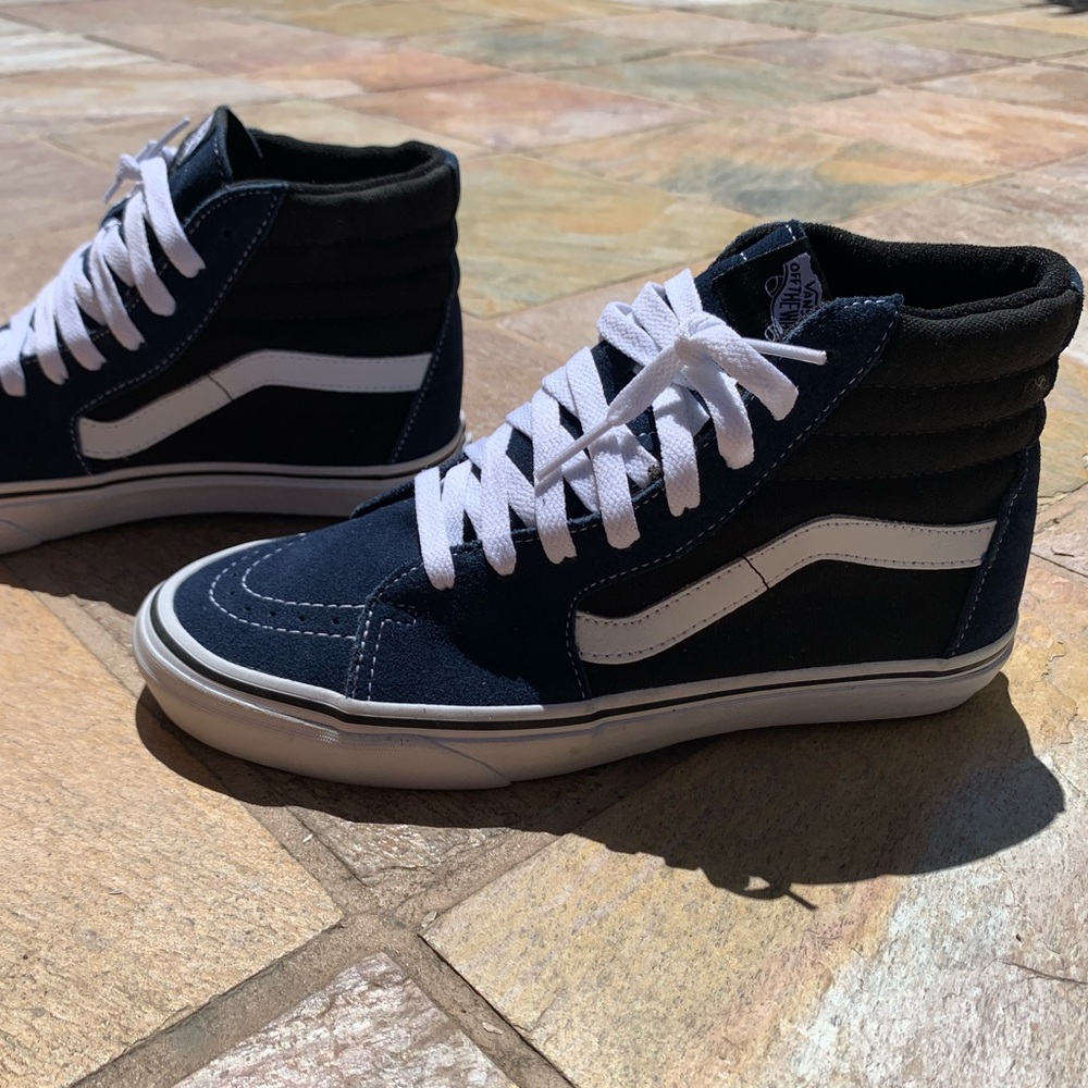 Vans Sk8 Hi Black/Blue Size 8